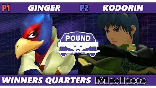 Pound 2021 Winners Quarters - Ginger (Falco) Vs. KoDoRiN (Marth) SSBM Melee Tournament