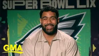 Jordan Mailata reacts to Eagles’ Super Bowl LIX win