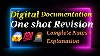 Digital Documentation class 10 IT (402)  One shot revision with complete notes and explanation 💯💯💯