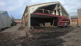 Renovation of a 1964 steel reinforced concrete portal frame Building in Wokingham Berkshire.