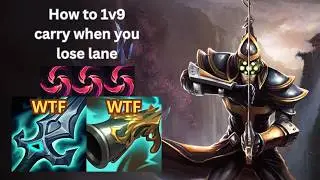 HOW TO 1V9 CARRY WHEN YOU LOSE LANE