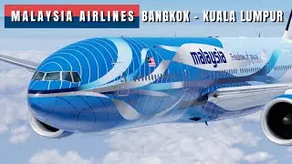 Malaysia Airlines B777-200ER Bangkok to Kuala Lumpur | X-Plane 12