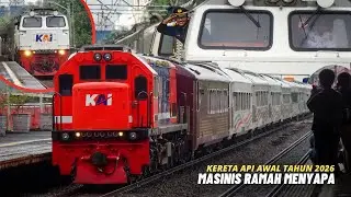 FULL MOMEN !! DAPET SAPAAN MASINIS SUPER RAMAH 🤩 | Kumpulan Kereta Api Unik & Langka Awal Tahun 2026