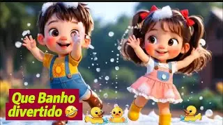 FAZENDINHA do MATHEUS e ISABELA- DIVERSÃO TOMANDO BANHO de ESPUMA- BANHO com OS ANIMAIS🚿🛁🧼🫧💦🐣🐤🐴🐄