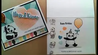 Partial die-cutting happy birthday balloon panda card