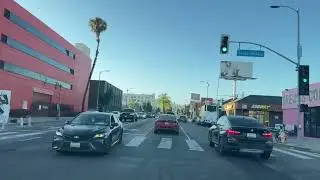 Driving from Highland and Wilshire in Santa Monica to Sunset Plaza in West Hollywood