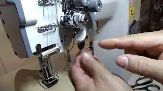 How to sew an inside turn with twin needle post bed sewing machine. Split bar feature