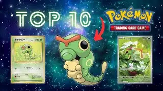 Top 10 EXPENSIVE Caterpie Pok&eacute;mon Cards 🐛 #top10 #pokemoncards #caterpie