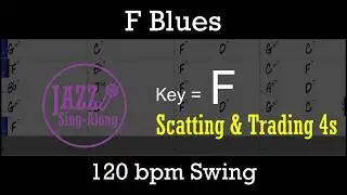 F Blues - (Practice Scatting and Trading Fours - Jazz Sing-Along)