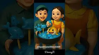 Squid Game Kids Eat Yellow FISH SLIME! 🐟💛 AI ASMR #shorts #squidgame #dragonball  #slimeasmr