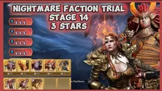 NIGHTMARE FACTION TRIAL | Stage 14 | EASY STRATEGY | 3 Stars | Watcher of Realms. 
