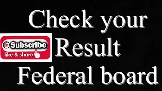 Check Federal board result 2020