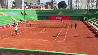 Gianluca Ballotta (14) playing his first Future Tournament in Lima