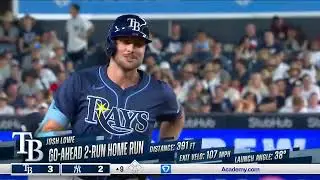 Josh Lowe's 7th homer of 2025 is a go-ahead 2-run moonshot!