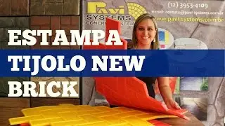 Estampa Tijolo New brick- imita&ccedil;&atilde;o de tijolo para concreto estampado.