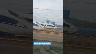 Parallel train race with Tripple #bullettrain in China