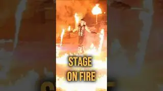 The stage is burning!  Circle of fire   #feuershow #fireshow