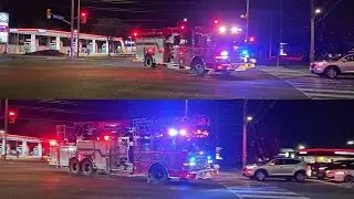 Mississauga Fire Squad 110 & Aerial 110 Responding