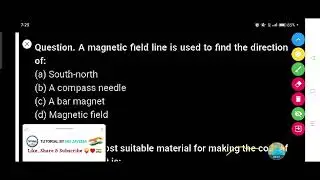 A magnetic field line is used to find the direction of :-