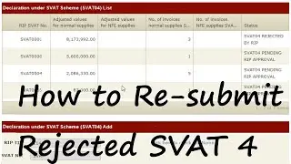 How to Re-submit rejected SVAT 4 / Corrections of SVAT 4 / SVAT 4 Form | SL TAX SOLUTION