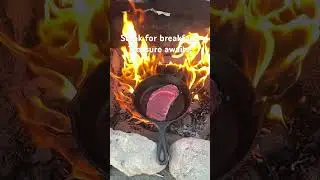 Buffalo steaks for breakfast!