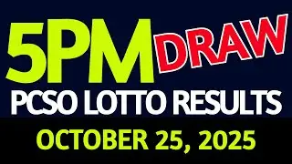 5pm Lotto Result Today October 25, 2025 Swertres Ez2 PCSO
