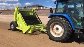 Barber Surf Rake BSR600HD Cleaning Welsh Beach
