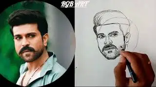 How to draw Portrait Ramcharan Tollywood Hero