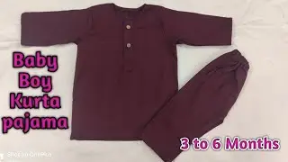 Baby Boy Kurta cutting and stitching | 3 to 6 month Baby Boy kurta pajama | Silai time