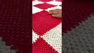 Elegant Comfort: Handmade Red Checkered Woven Rug | Customisable for Your Home