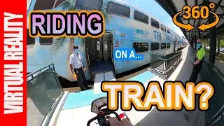 🎞️📹🤍360 VR Mobility Experience - Traveling On A Train With A Mobility Scooter - Handicap Services