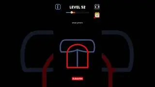 Line drawing no lift puzzle game |Level 52 #games #gaming #shorts