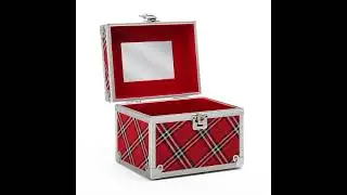 Portable red makeup box