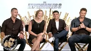 Kellan Lutz, Ronda Rousey, Victor Ortiz, Glen Powell interview - The Expendables 3 (HD) 2014