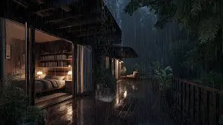 Best Rain Sound for Sleep 😴| Rain on cozy bedroom in the forest🍂