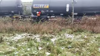 DB BR 185 mit Benzin-zug
