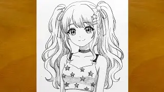 How to Draw a Cute Anime Girl Step by Step | Easy Pencil Sketch