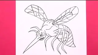 Cute Mosquito Drawing | How to draw a mosquito
