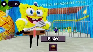 Can You Survive The square pants ran through prison! (OBBY) Escape from SpongeBoy 🍔 (New) in Roblox