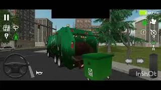 Trash Truck Simulator Gameplay with no music 