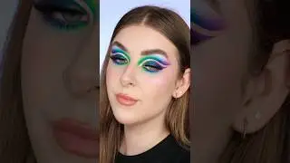 Dark Grunge Colourful Glitter Eyeshadow Tutorial ✨💚💙💜 #makeup #makeuptutorial