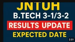 Jntuh btech result update 3-1/3-2 latest updates expected realise date
