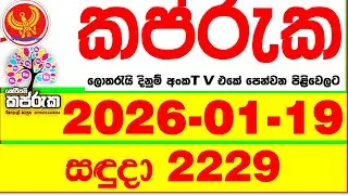 Kapruka 2229 2026.01.19 Today DLB Lottery Result අද කප්රුක දිනුම් ප්&zwj;රතිඵල dlb Lotherai dinum anka