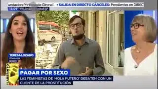 Rifirrafe entre el putero Jes&uacute;s Rodr&iacute;guez y las abolicionistas Mabel y Teresa Lozano en Antena 3