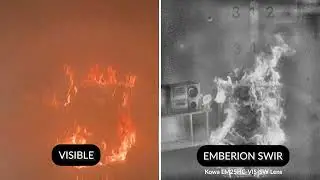 SWIR Internal Fire Detection | Emberion VS20 Fire Test and Kowa VIS-SWIR Lenses
