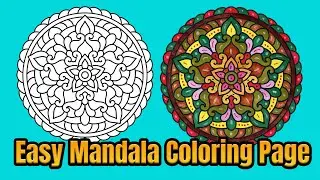 Mandala Coloring Page Colored With Relaxing Music Colored By Osman Mandalas World | Video 104