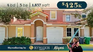 🚀 Gated Riverside 4BR/3BA Townhome | Low HOA, Near Miami | Homestead FL Townhouse Tour