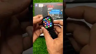 T10 Ultra smartwatch with apple logo #t10 #ultra #smartwatch #apple #logo #tech #shorts