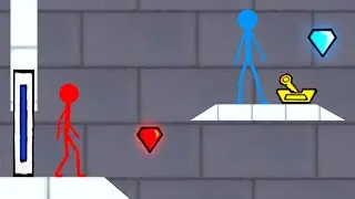 Watergirl and Fireboy - Stickman Animation ( Part 4 )