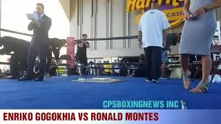 ENRIKO GOGOKHIA VS RONALD MONTES WEIGH - IN @ A.C. NJ